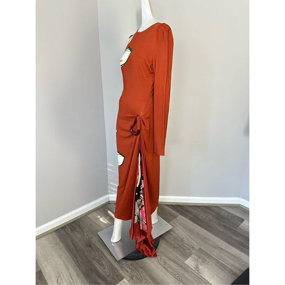 Silvia Tcherassi Floral Rust Midi Dress - Picture 6 of 11